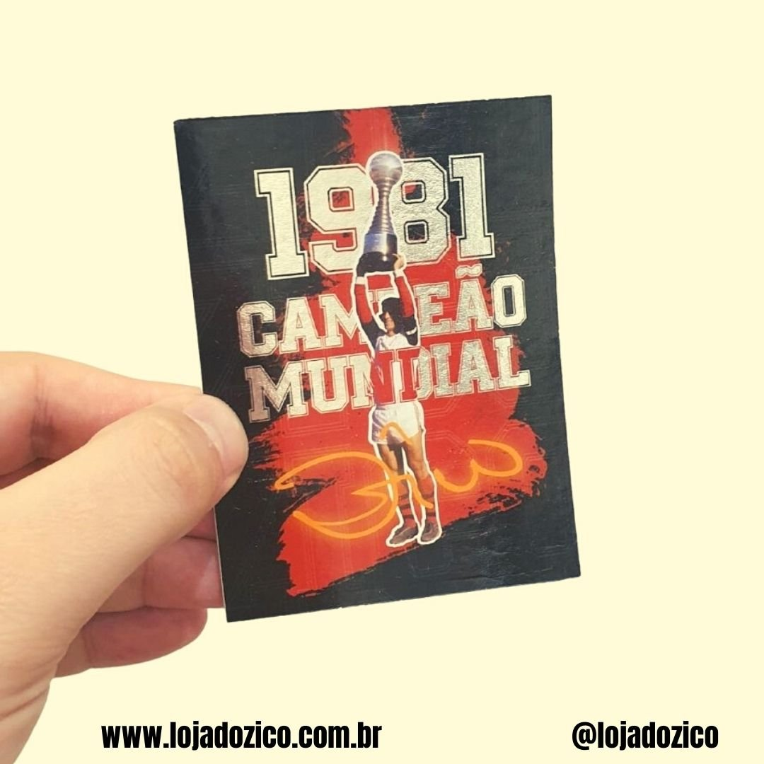 Camisa Flamengo Debut + Card 1981 Autógrafo Manual do Zico