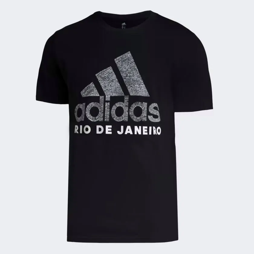 Camiseta Rio de Janeiro RJ Scrawl Adidas Preta - EW8685