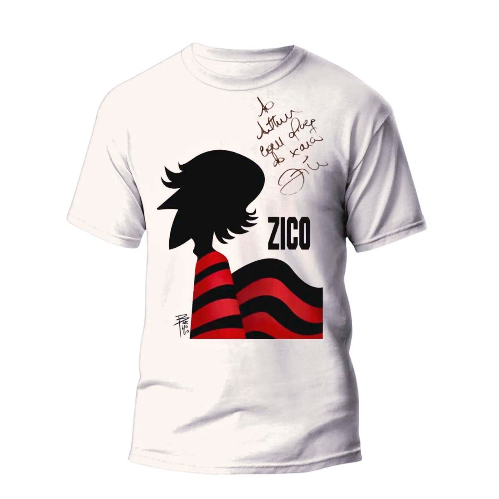 Camisa Zico Série Limitada (dedicatória do Zico) + HQ Zico (com autógrafo)