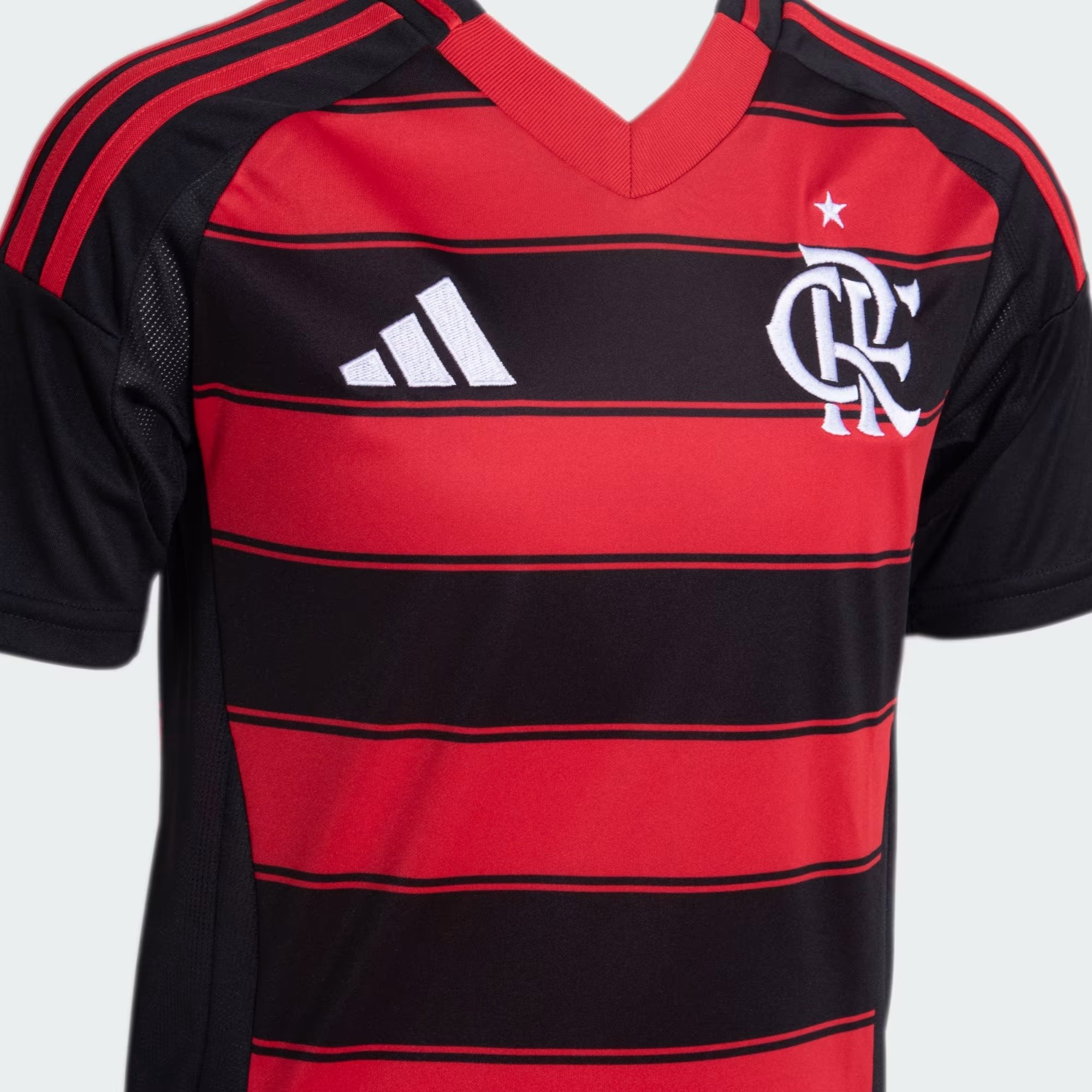 Camisa Infantil Flamengo Adidas I Rubro-Negra 2025/26 IV6048
