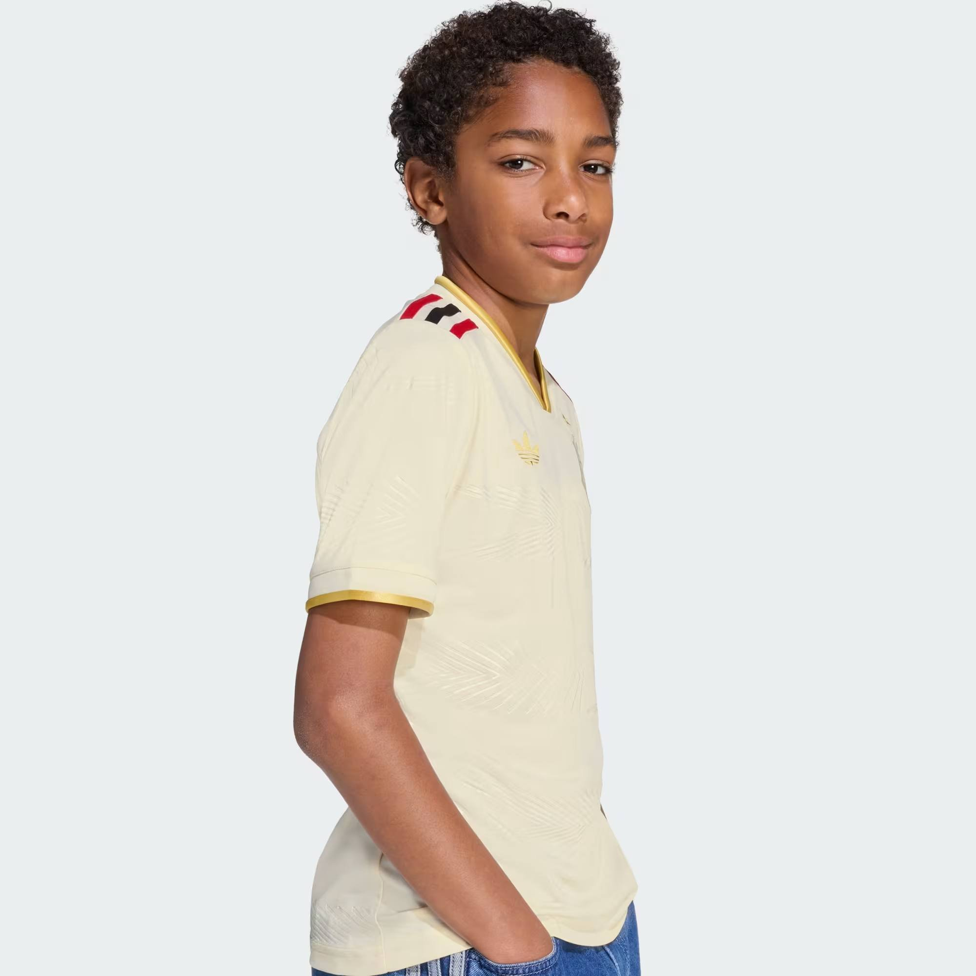 Camisa Infantil Flamengo Adidas III 2025 Bege JD3980