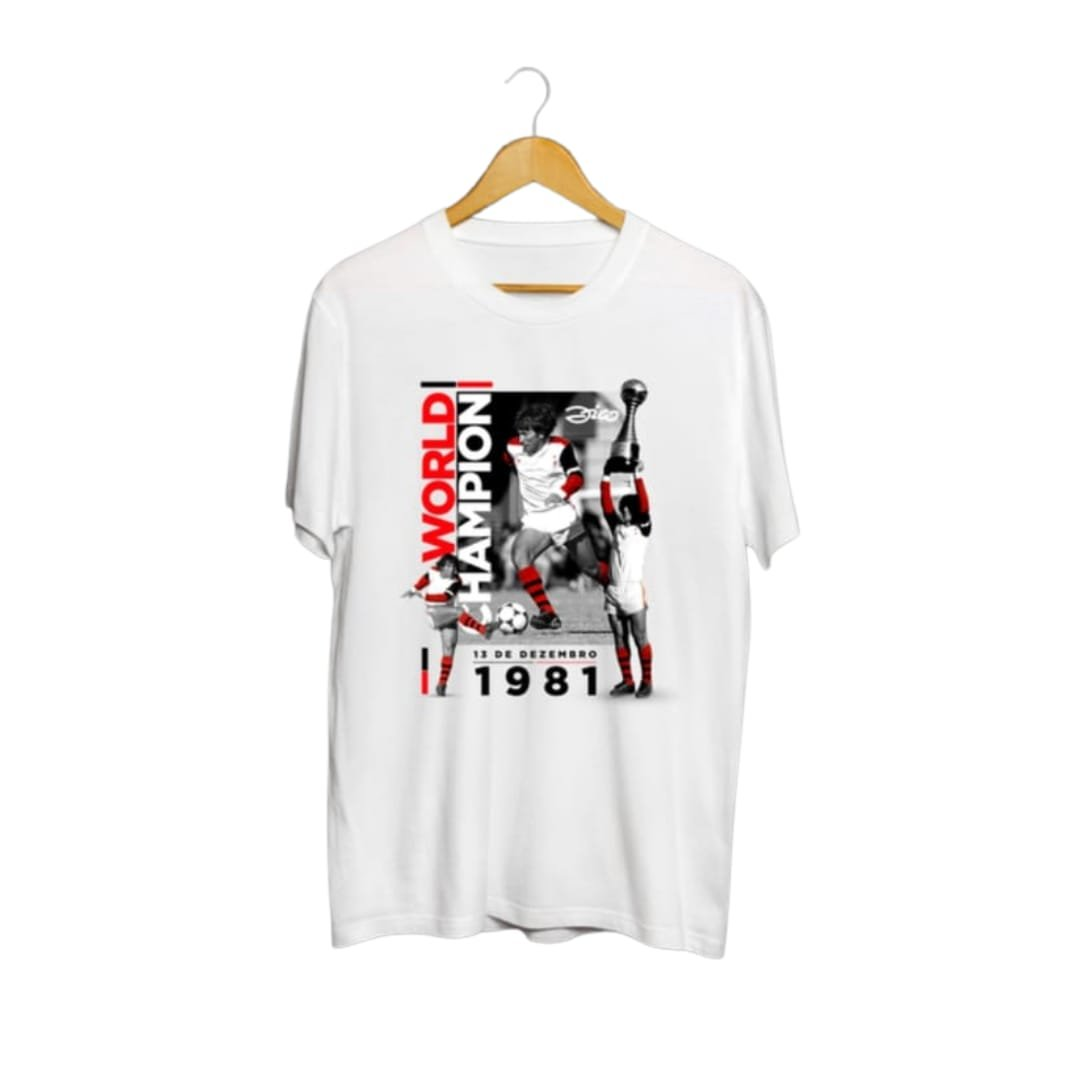 Camisa Zico Mundial de 1981 Use360 (autógrafo e dedicatória do Zico)