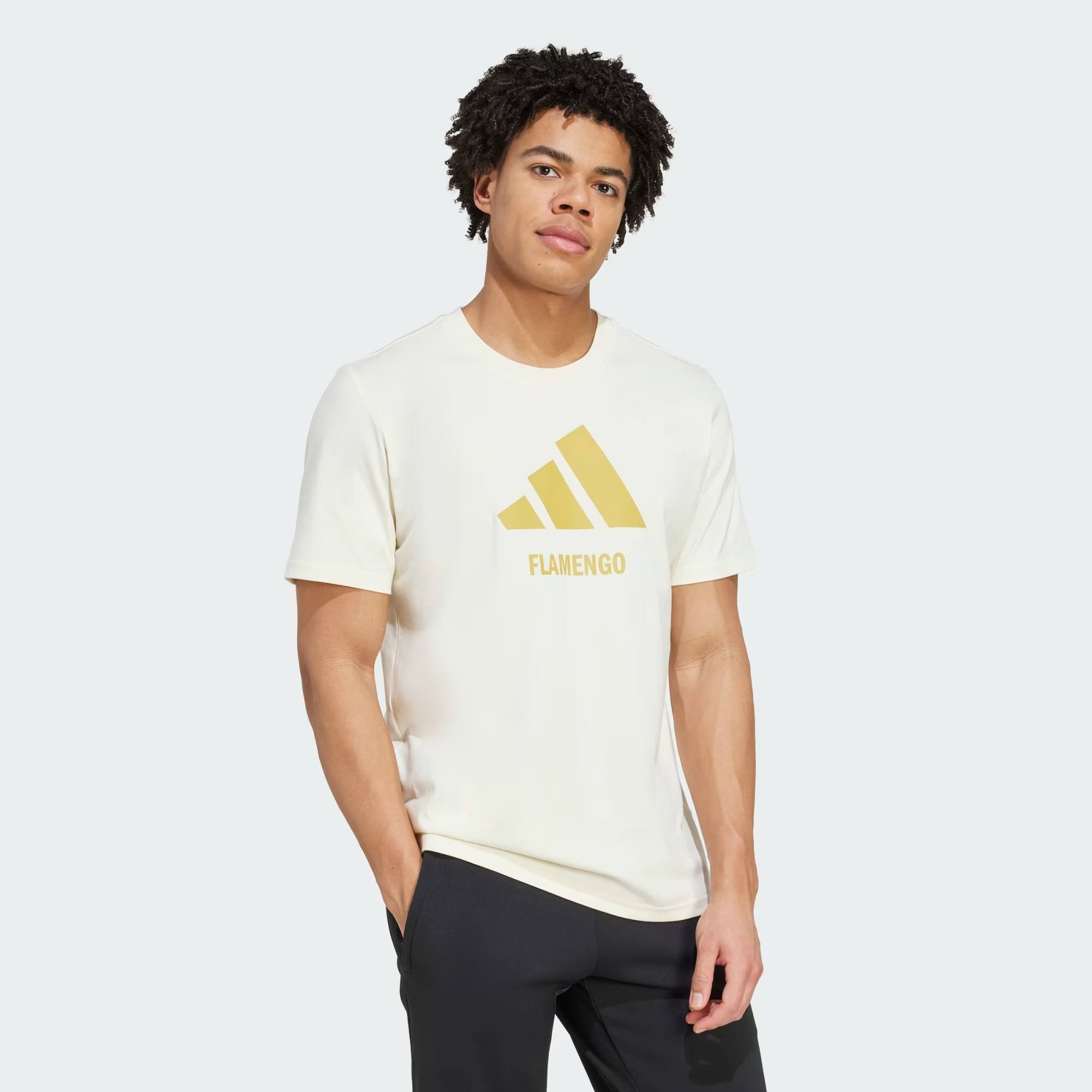 Camiseta Flamengo Adidas Seasonal Graphic Tee Off White JM4923