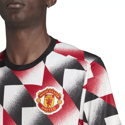 Camisa Pré-Jogo Manchester United - Branco adidas H56682