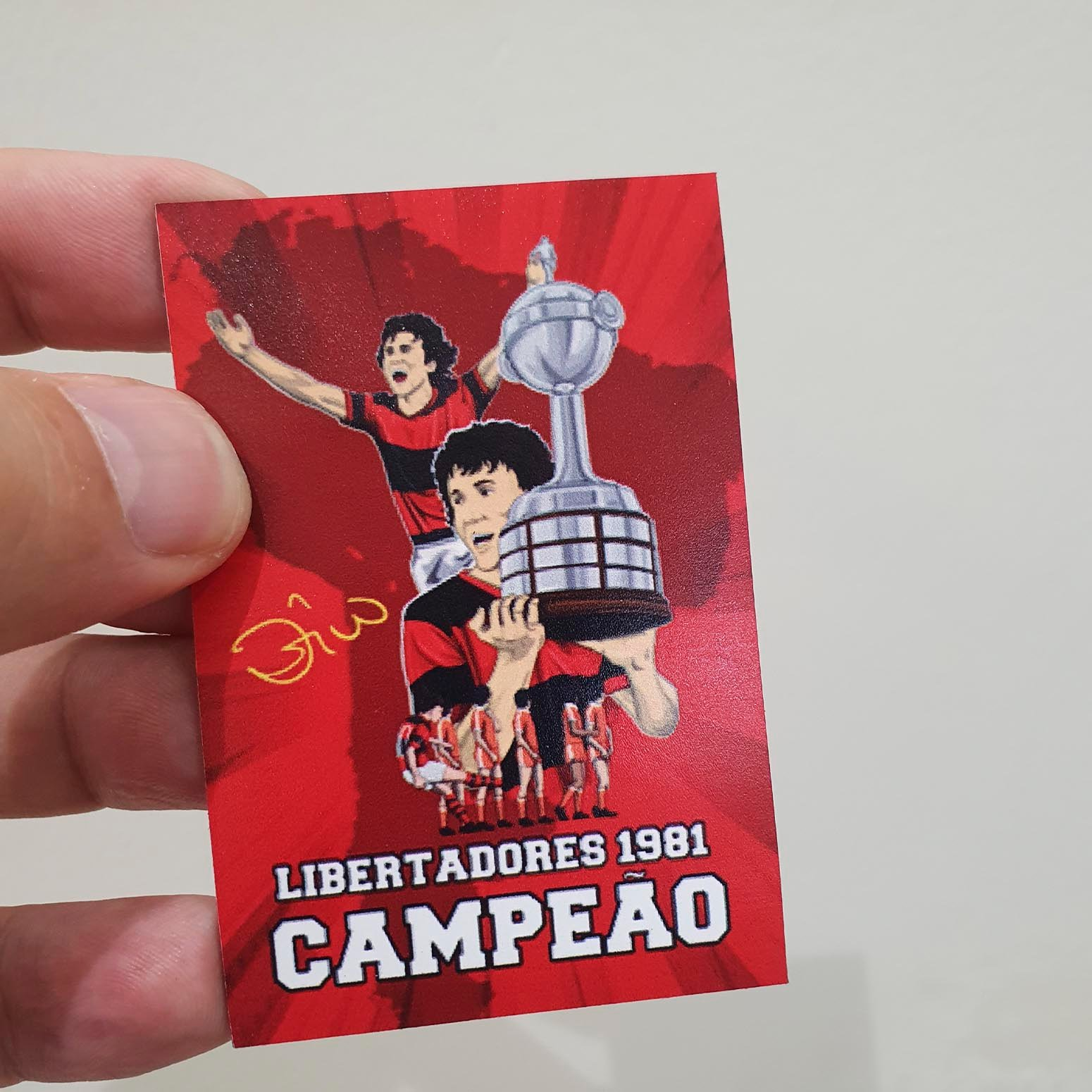 Imã colecionável 'Campeão da Libertadores' 5x7,5cm