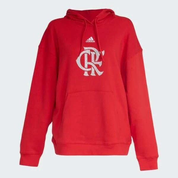 Moletom Flamengo Adidas DNA 2024 Feminino Vermelho IP8194