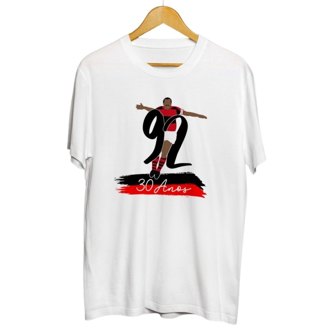 Camisa "1992- 30 anos do Penta" (com dedicatória manual do Júnior)