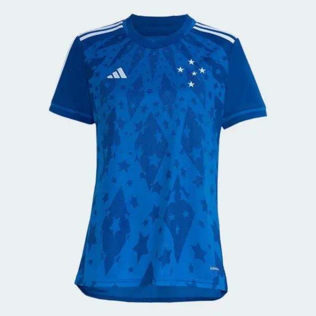 Camisa Feminina Cruzeiro Adidas I 2024 Azul IP9574