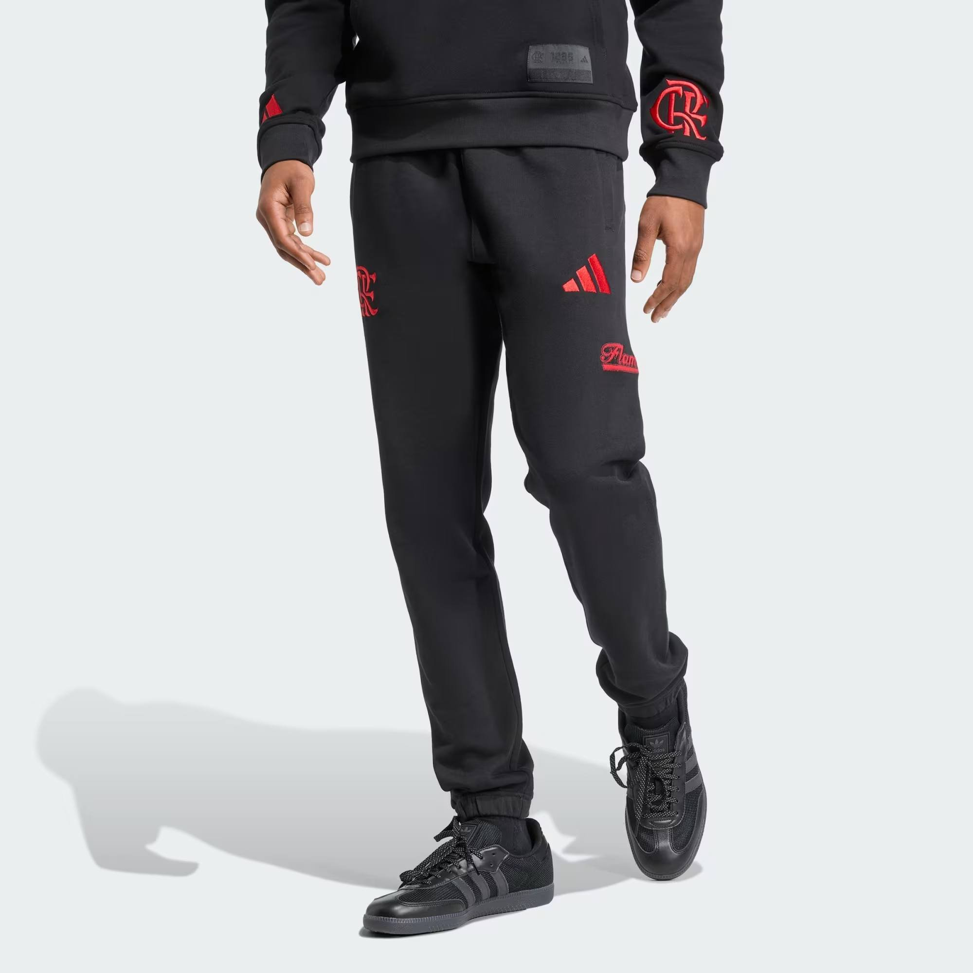 Calça Flamengo Adidas Moletom Estados Unidos US Pack 2025 Preta JY0274