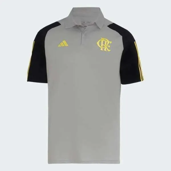 Camisa Polo Flamengo Adidas Atleta Cinza 24/25 IP8216