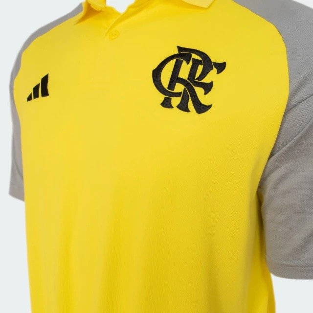 Camisa Polo Flamengo Adidas Comissão Técnica Amarela 24/25 IP8215