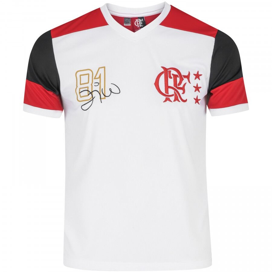 Camisa Fla Retrô 81 Zico n:10 (Apenas P com dedicatória do Zico)