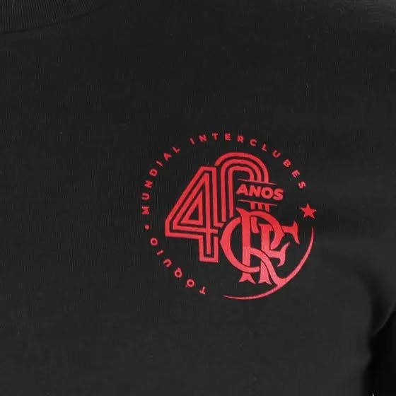Camiseta Flamengo Adidas 40 Anos Mundial Masculina Preta - Edição Limitada EY3744