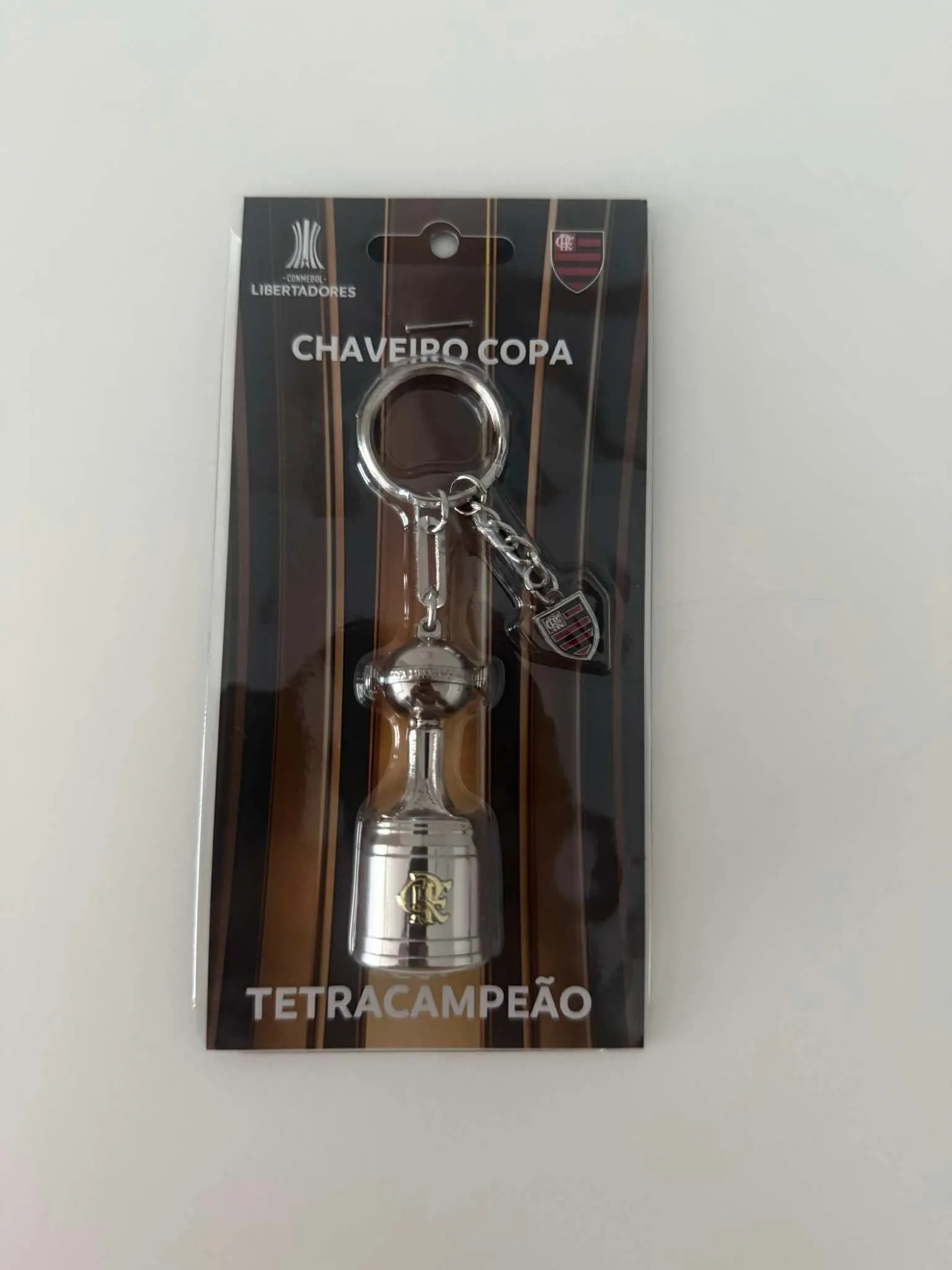 Chaveiro Flamengo Conmebol Libertadores Taça 3D Tetracampeão