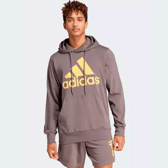 Moletom Masculino Adidas Capuz Essentials Logo IS1362