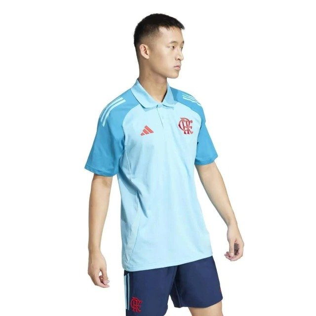 Camisa Polo Flamengo Adidas Atleta 2025 Azul JE6625