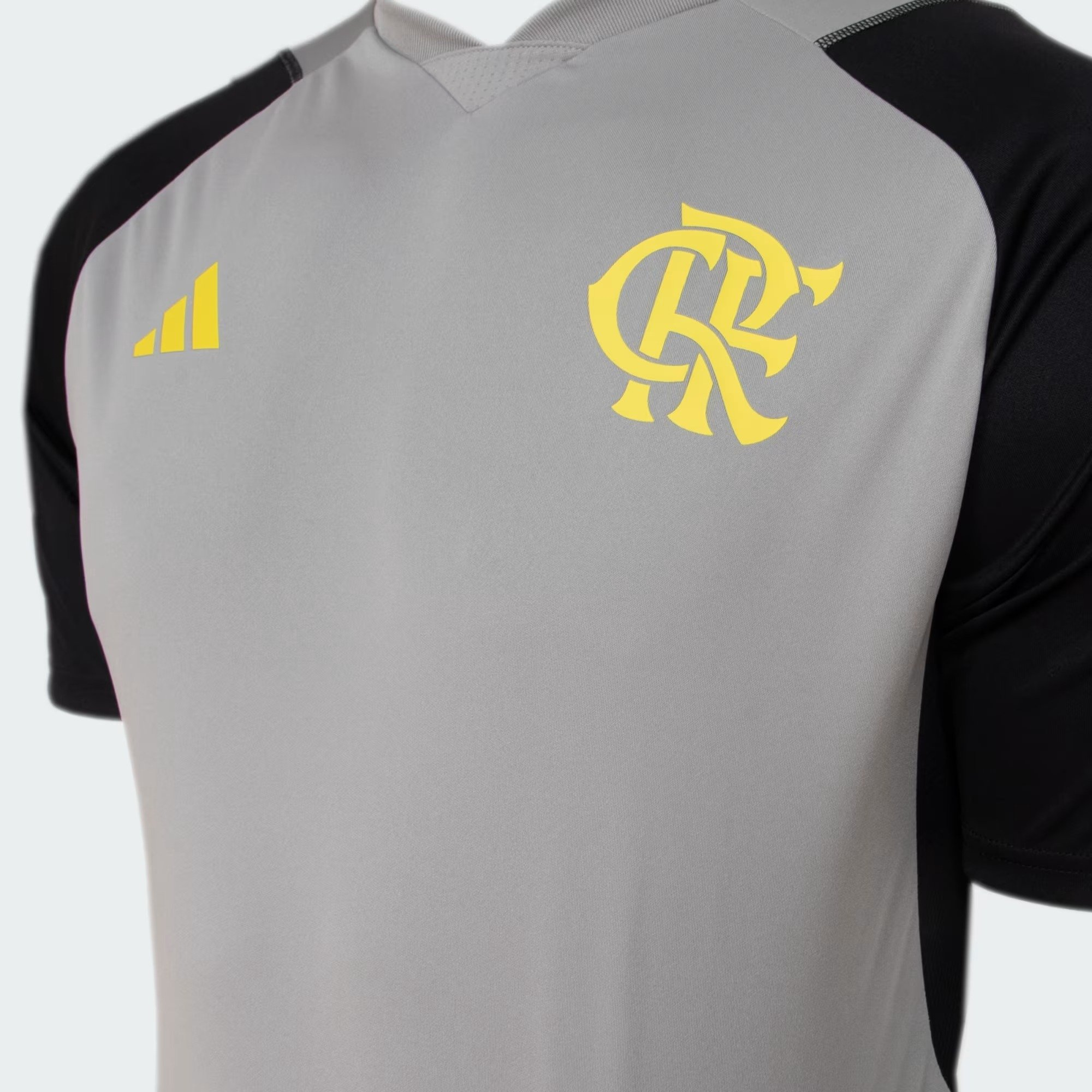 Camisa Treino Flamengo Adidas Comissão Técnica Cinza 2024/25 - IP8221