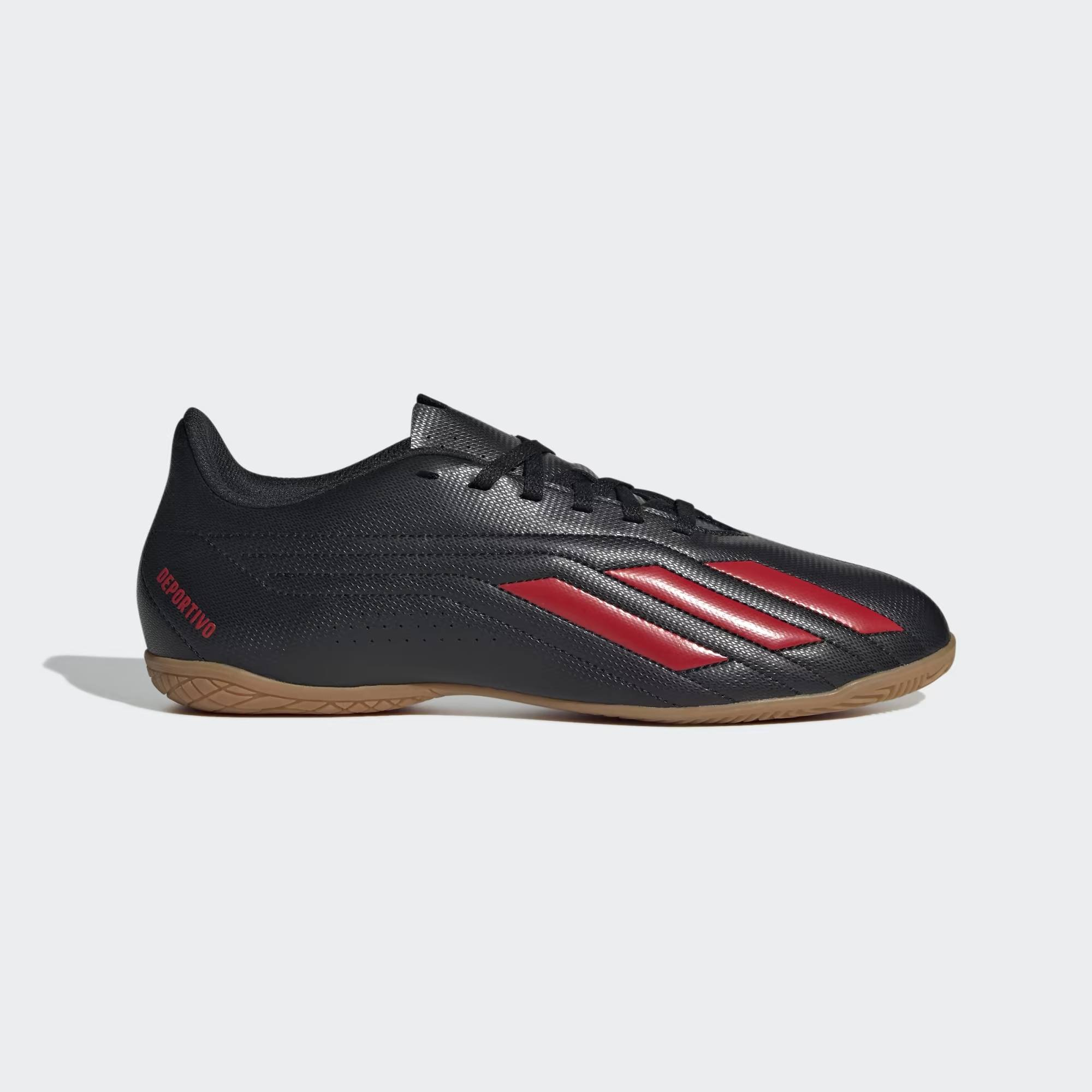 Chuteira Adidas Deportivo Futsal Preta e Vermelha HP2515