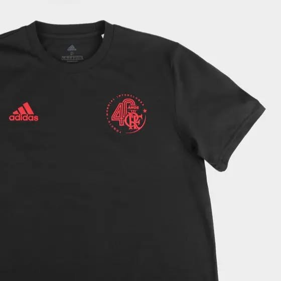 Camiseta Flamengo Adidas 40 Anos Mundial Masculina Preta - Edição Limitada EY3744