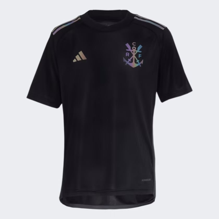 Camisa Infantil Flamengo Adidas III 2023/24 Preta HR3774