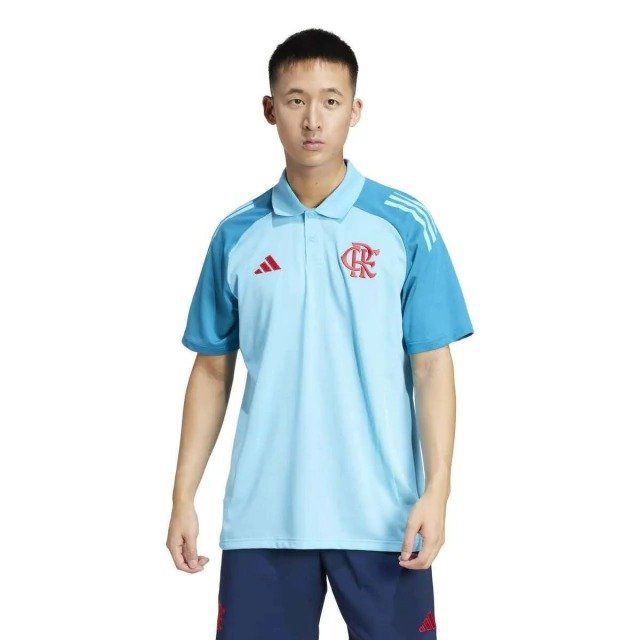 Camisa Polo Flamengo Adidas Atleta 2025 Azul JE6625