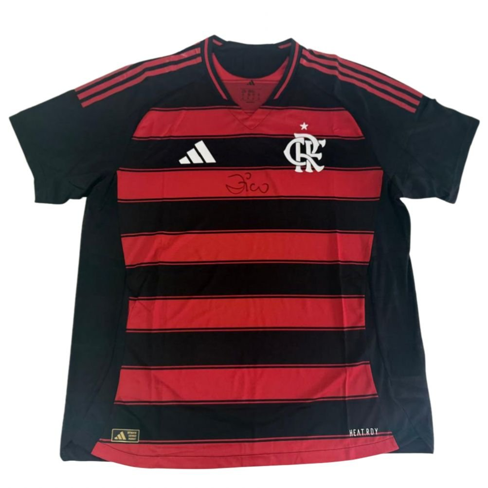 Camisa Flamengo Adidas Of I Authentic Jogador 2025/26 Masculina IV6047 - Autografada Zico