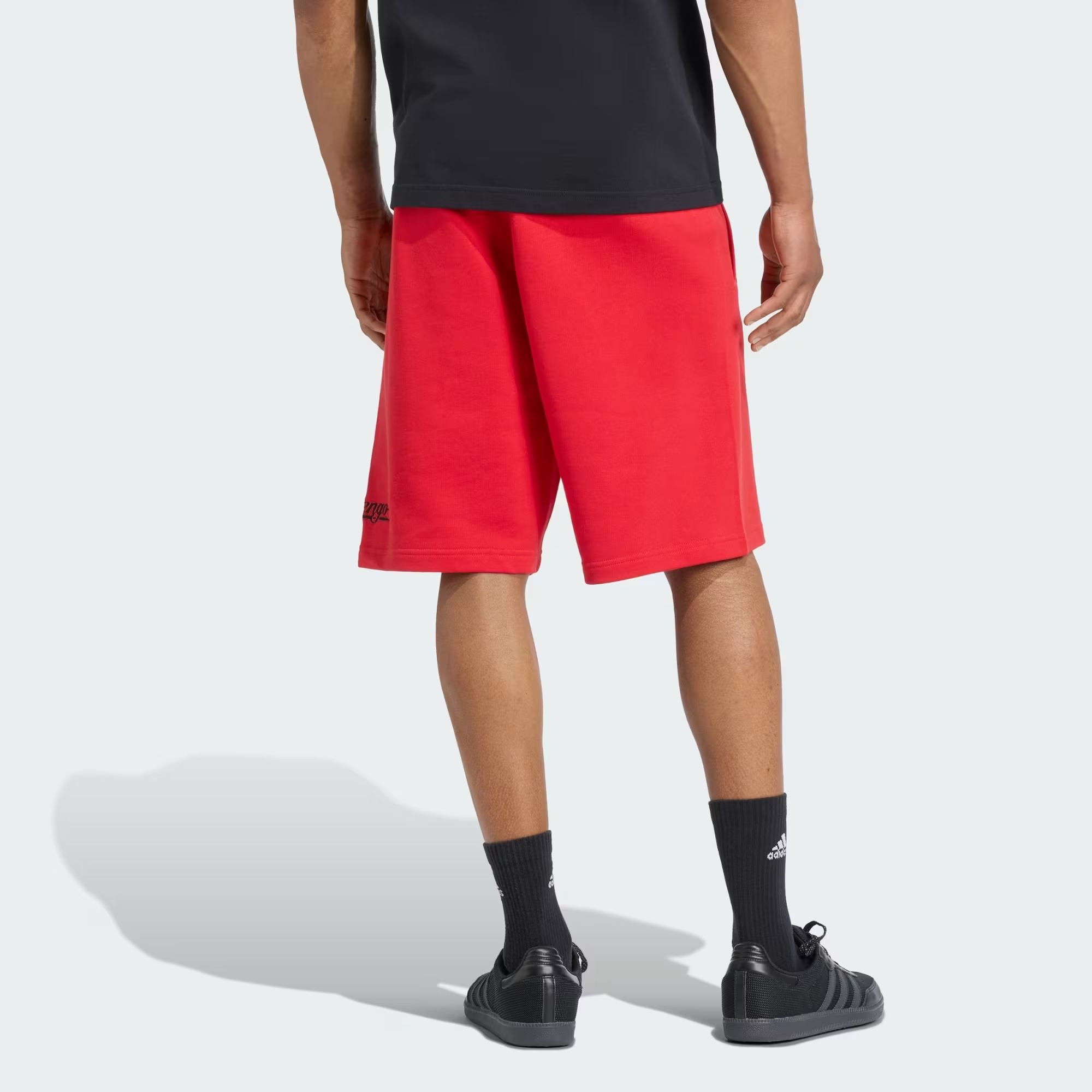Bermuda Moletom Flamengo Adidas Estados Unidos US Pack 2025 Vermelha JN0877