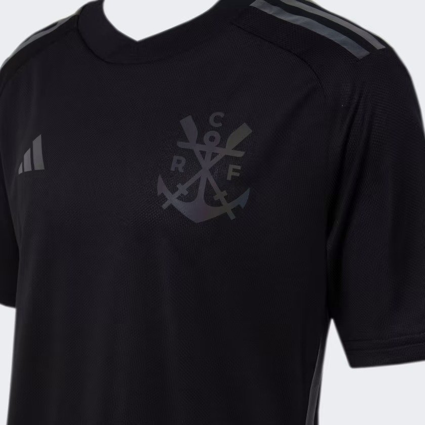 Camisa Infantil Flamengo Adidas III 2023/24 Preta HR3774