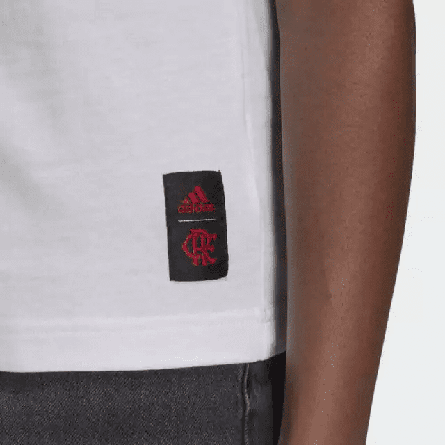 Camiseta Feminina Estampada CR Flamengo - Branco adidas GR4294