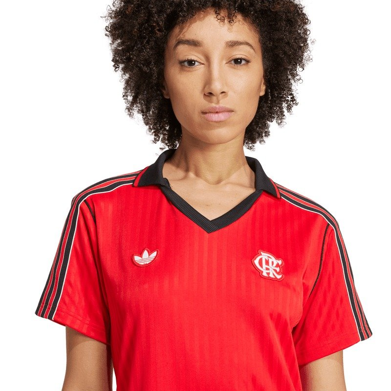 Vestido Flamengo Adidas Icon 2025 Vermelho JF0435