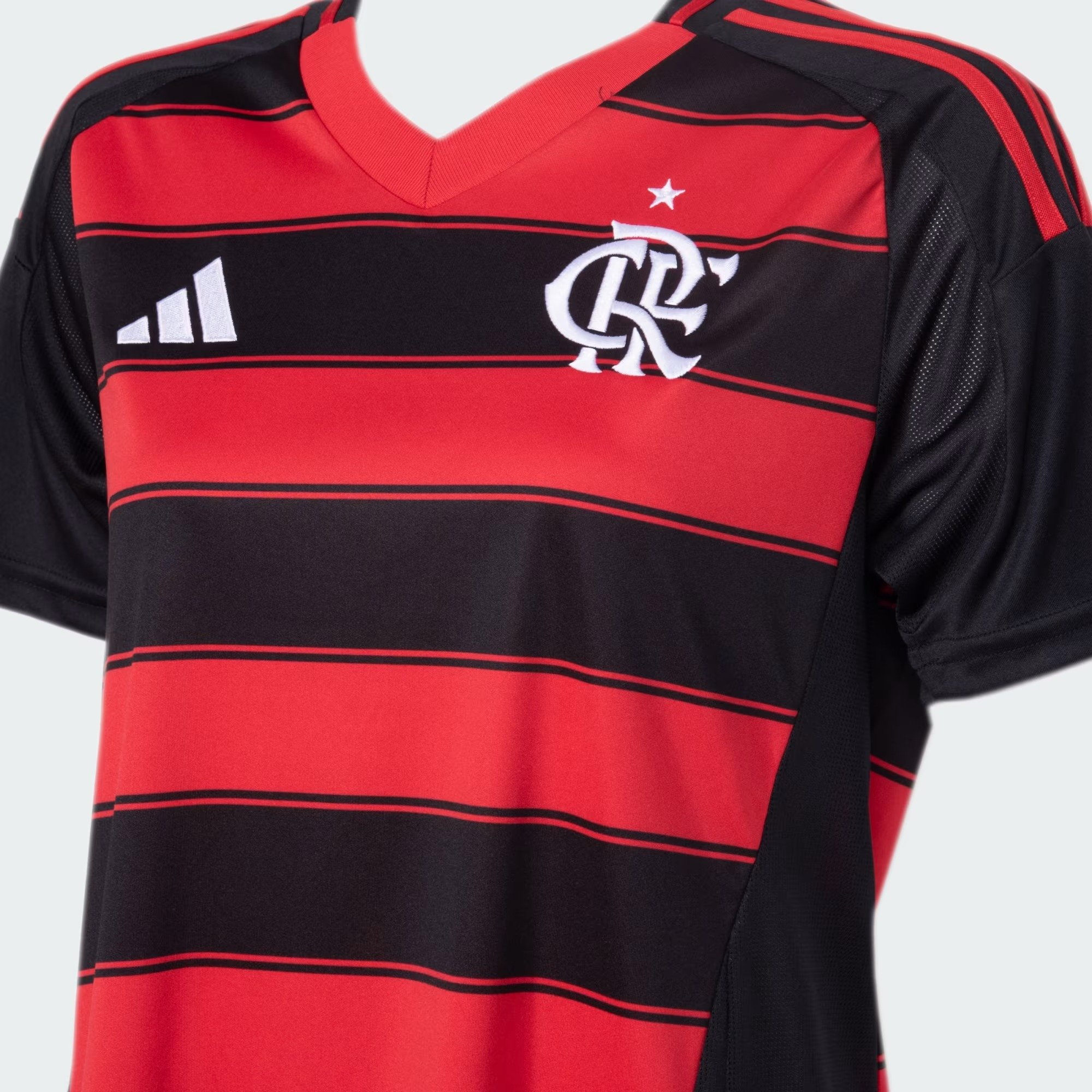 Camisa Feminina Flamengo Adidas I Rubro-Negra 2025/26 IV6049