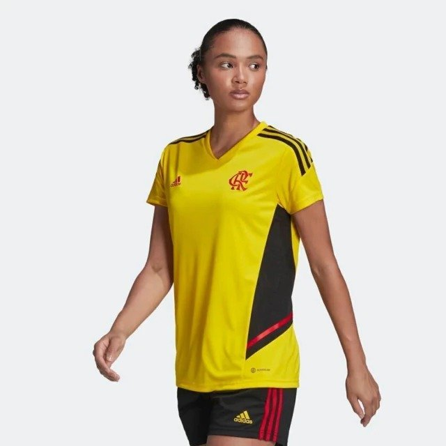 Camiseta Feminina Adidas Treino Flamengo HA5410