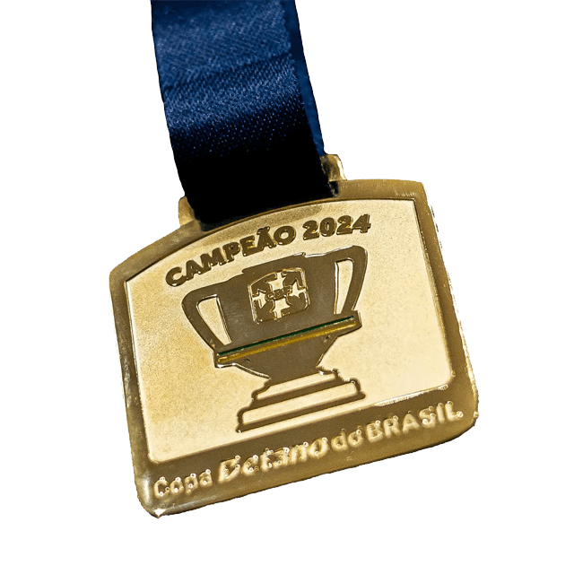 Réplica Oficial Medalha Copa do Brasil 2024 Flamengo (GRÁTIS Card Autógrafo Manual do Zico)