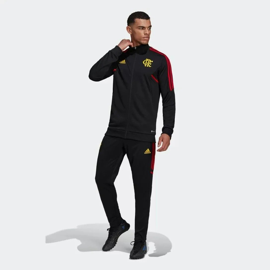 Agasalho Flamengo Adidas 2022 Preto HA5407