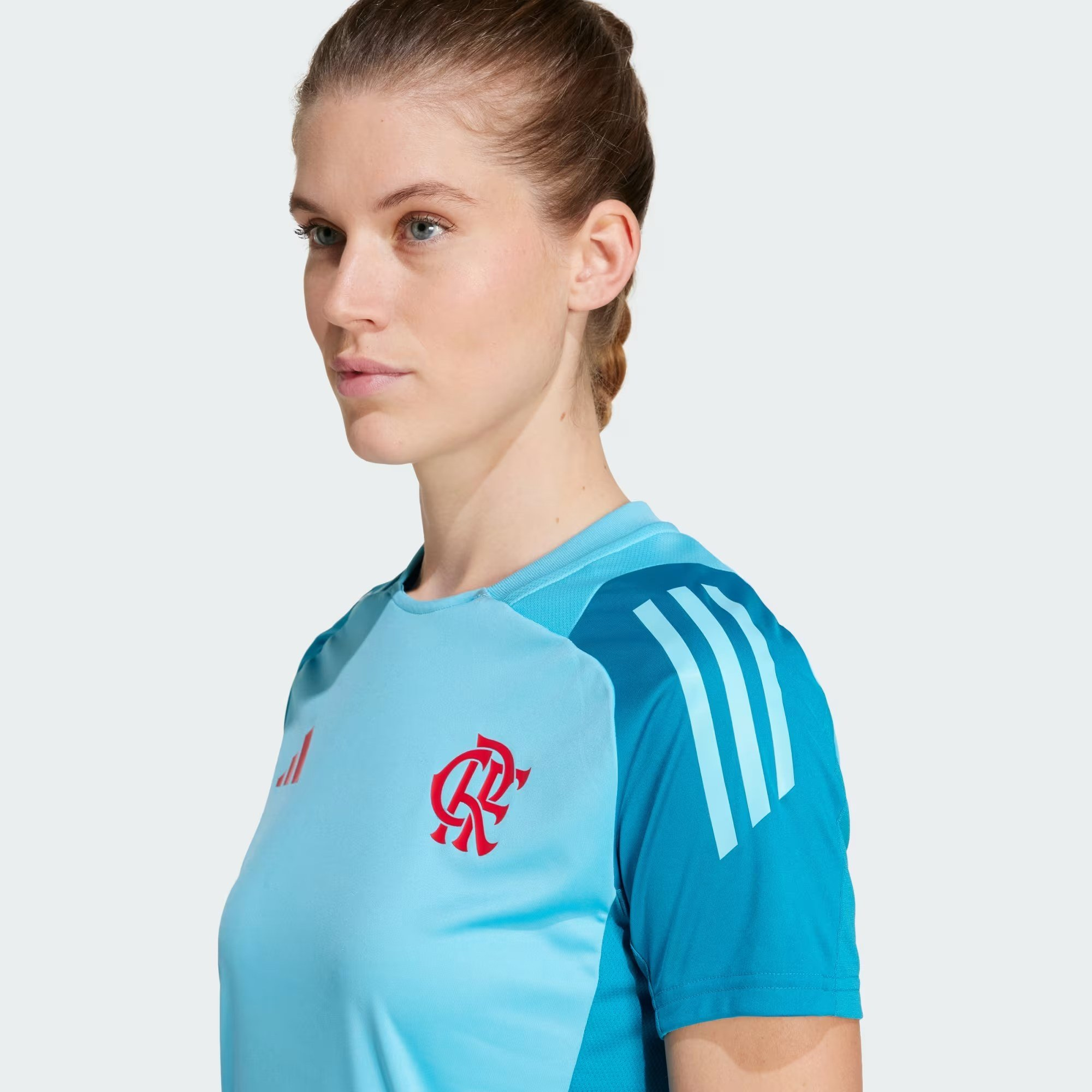 Camiseta Feminina de Treino Flamengo Adidas 2025 - JE6633