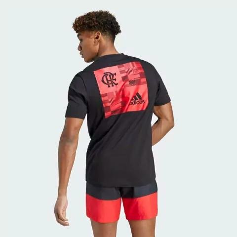 Camiseta Flamengo Adidas Estampada Preta HS5244
