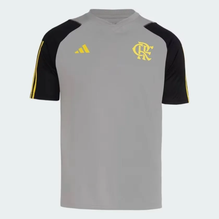 Camisa Treino Flamengo Adidas Comissão Técnica Cinza 2024/25 - IP8221
