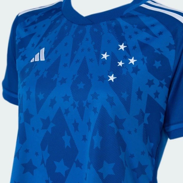 Camisa Feminina Cruzeiro Adidas I 2024 Azul IP9574