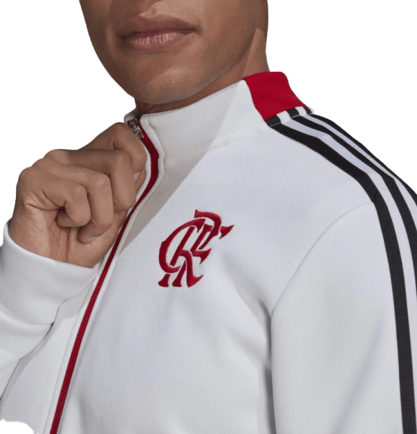 Jaqueta Flamengo 21/22 Hino Adidas Masculina - Branco GR4292
