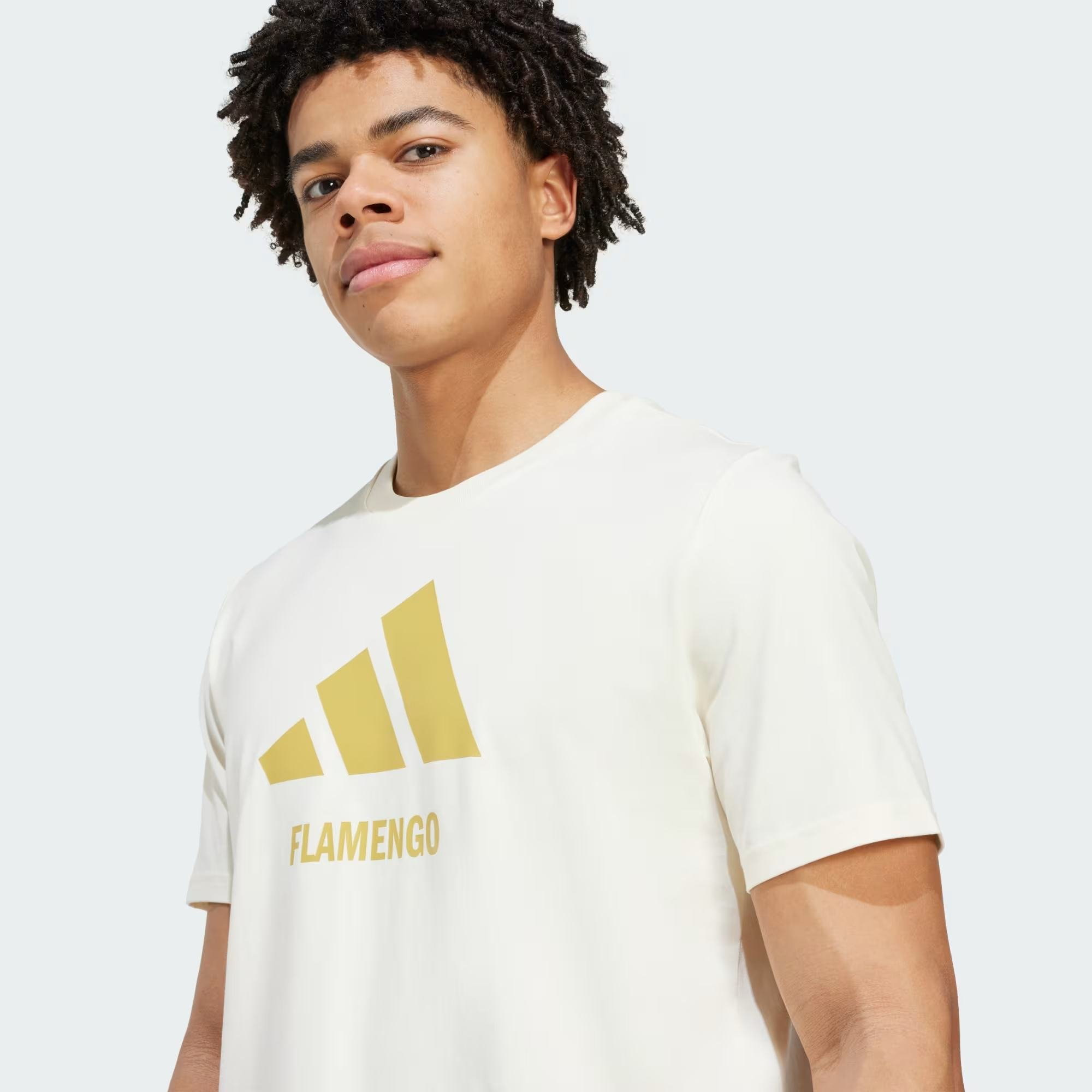 Camiseta Flamengo Adidas Seasonal Graphic Tee Off White JM4923
