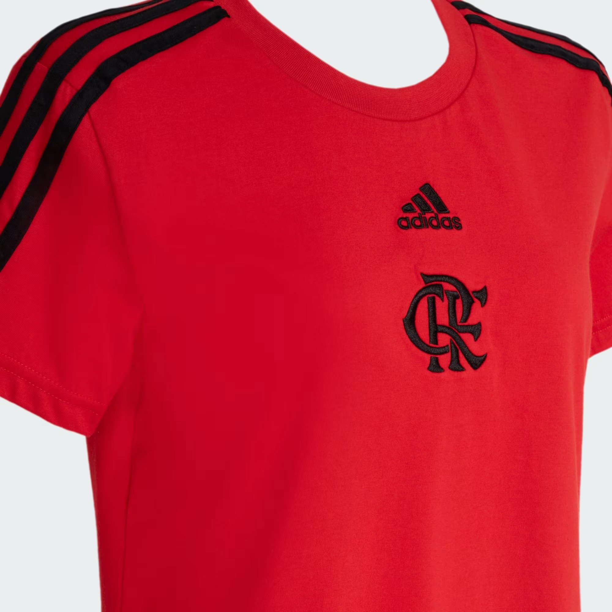 Camiseta Adidas Feminina Flamengo 3 Listras - IP8193