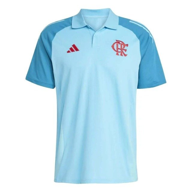 Camisa Polo Flamengo Adidas Atleta 2025 Azul JE6625