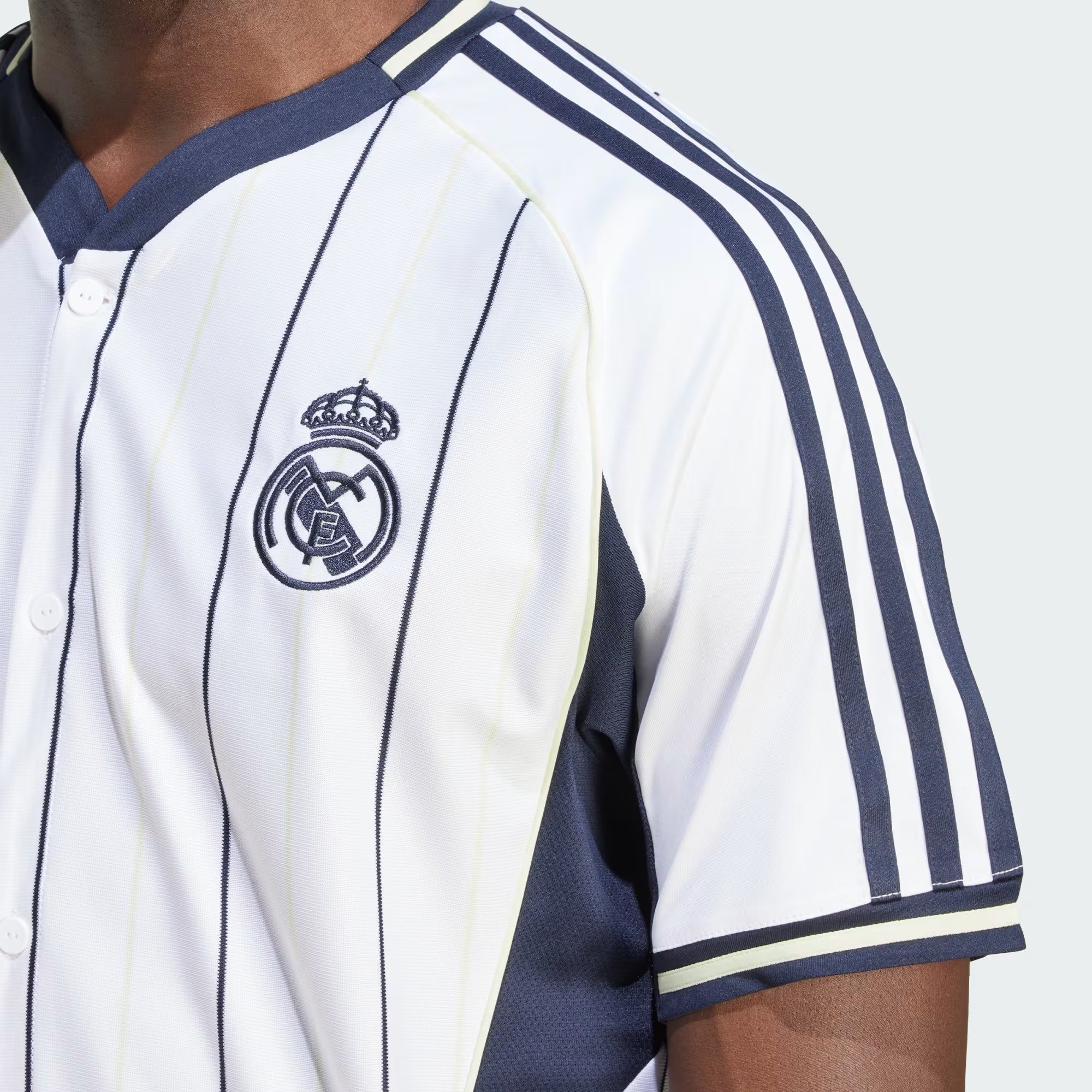 Camisa Real Madrid Adidas Baseball Estados Unidos US Pack 2025 Branca JN3073