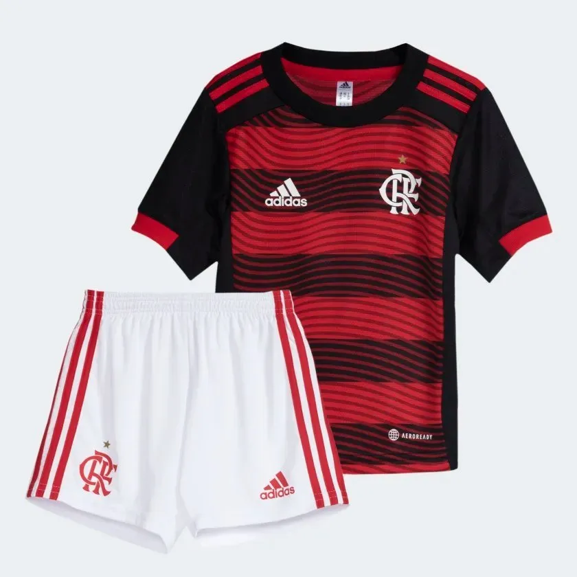 Mini Kit Infantil Flamengo Adidas I 2022 2023 HA8331