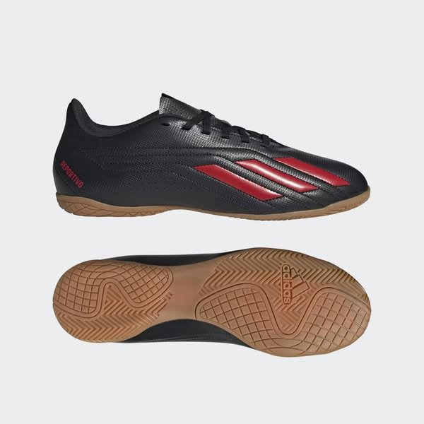 Chuteira Adidas Deportivo Futsal Preta e Vermelha HP2515