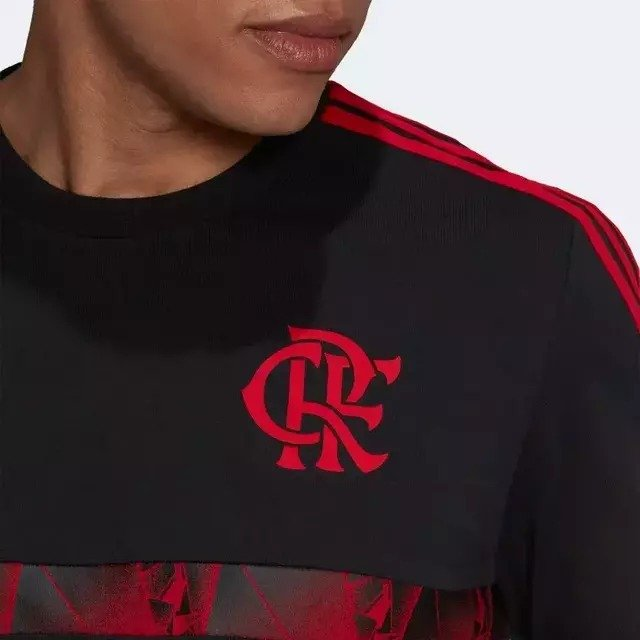 Camisa Flamengo adidas Icons Preta Origami Algodão Gr4296