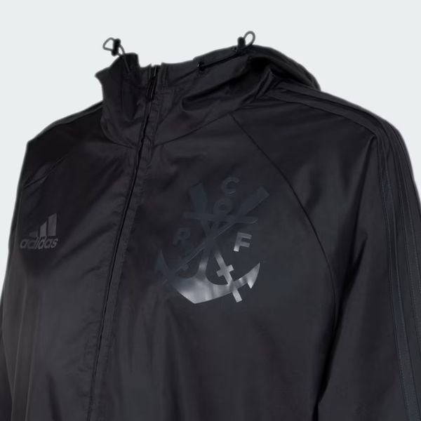 Jaqueta Corta-Vento Flamengo Adidas Preta 2023 2024 HY6245