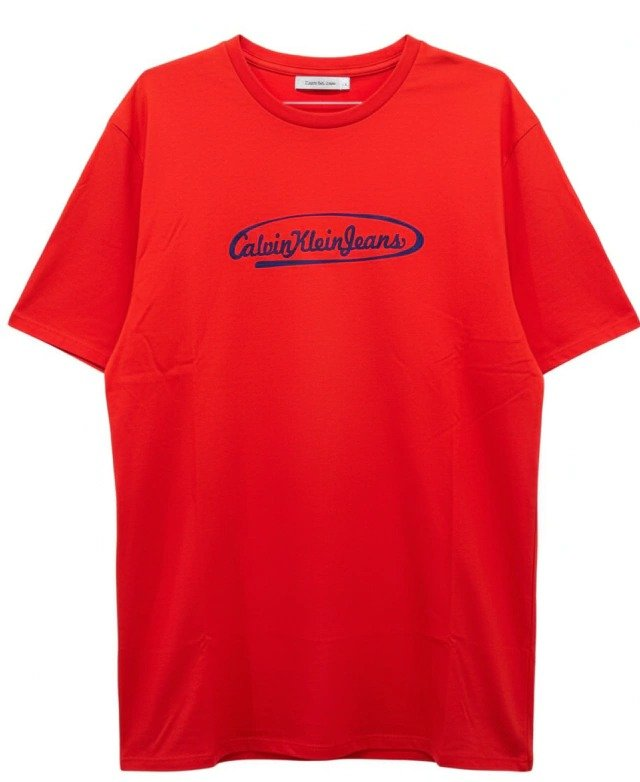 Camiseta Calvin Klein masculina vermelha logo Ck Jeans - 4R8021S-600