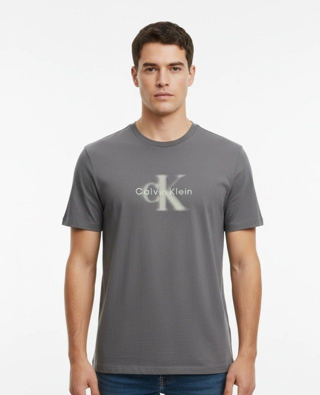 Camiseta Calvin Klein Grafite masculina logo CK - 4RB845G-030