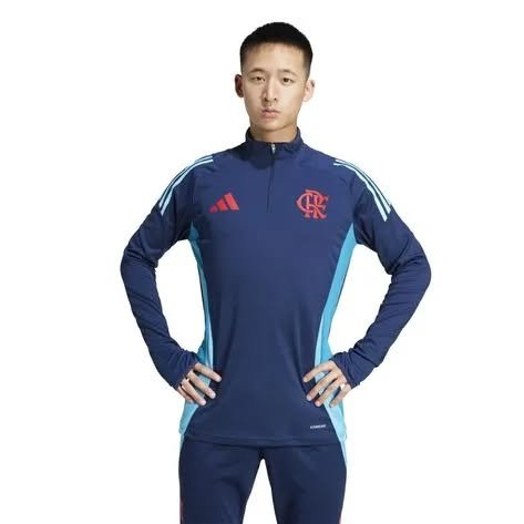 Moletom Treino Comissão Técnica Flamengo Adidas 2025/26 Azul JE6630